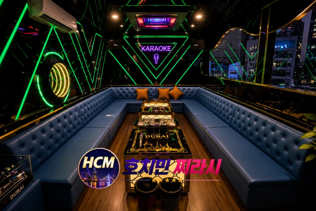 호치민 두바이 가라오케 룸 조명입니다.
